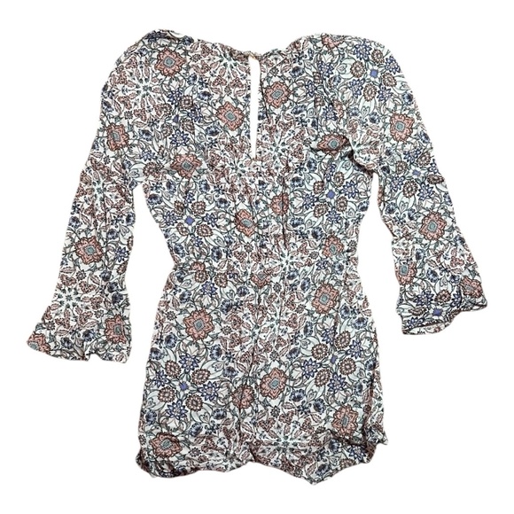 SOLD - aeropostale floral print long sleeve romper - Picture 2 of 3
